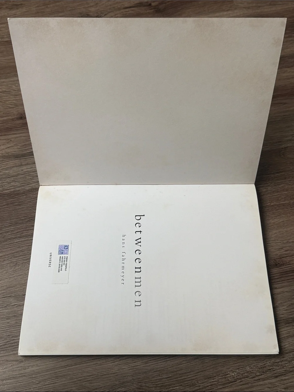 Vintage 1998 Between Men Photography Book by Hans Fahrmeyer (Universe)